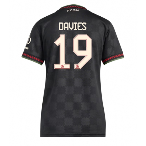 Bayern Munich Alphonso Davies #19 Maglia Gara Terza Repliche 2025-26 Donna Maniche Corte Bayern Munich Alphonso Davies #19 Maglia Gara Terza Repliche 2025-26 Donna Maniche Corte